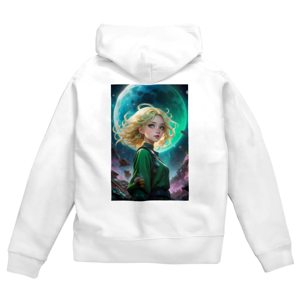 AQUAMETAVERSEの宇宙の凛とした姫 アメジスト 2846 Zip Hoodie