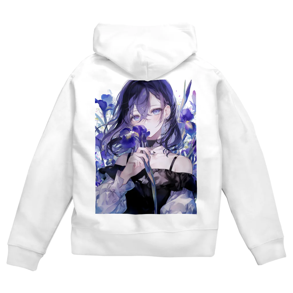 AQUAMETAVERSEの花菖蒲の優美な香り　BLUE PLUM  691 Zip Hoodie