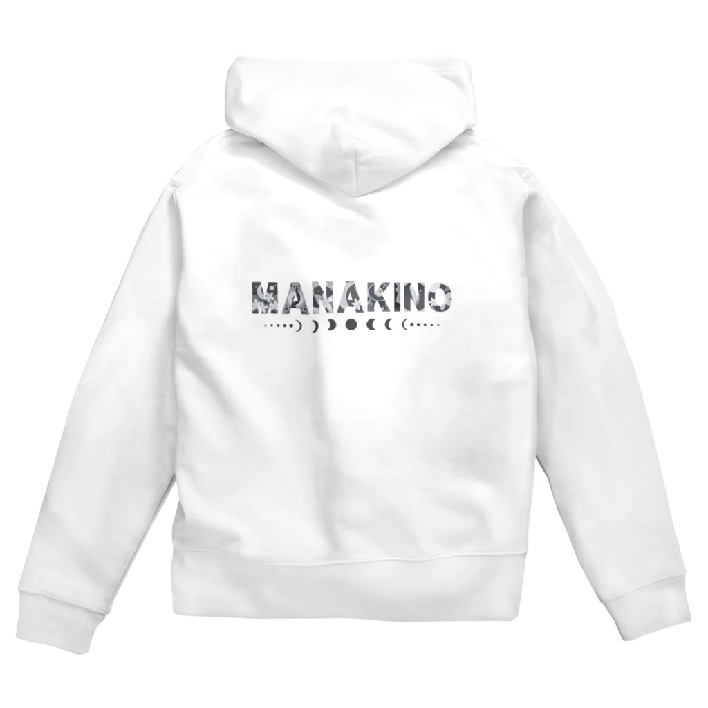 リモデザインスタジオのMANA KINO ロゴモノトーン｜MANA KINO Zip Hoodie