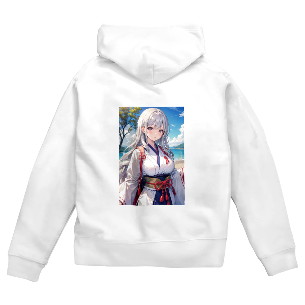 巫女スタぐらむの母性溢れる巫女 Zip Hoodie