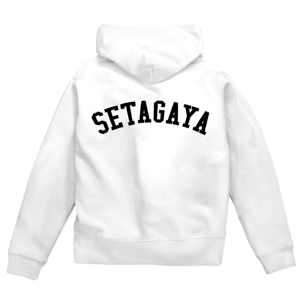 せたが屋さんの世田谷Tシャツ　ブラックロゴ(setagaya item) ジップパーカー