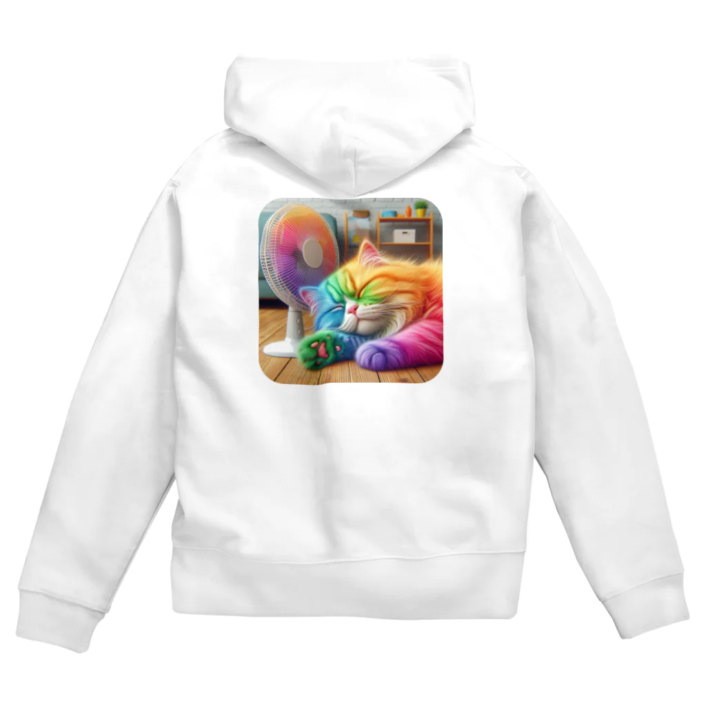 ニャーちゃんショップの眠りネコ Zip Hoodie