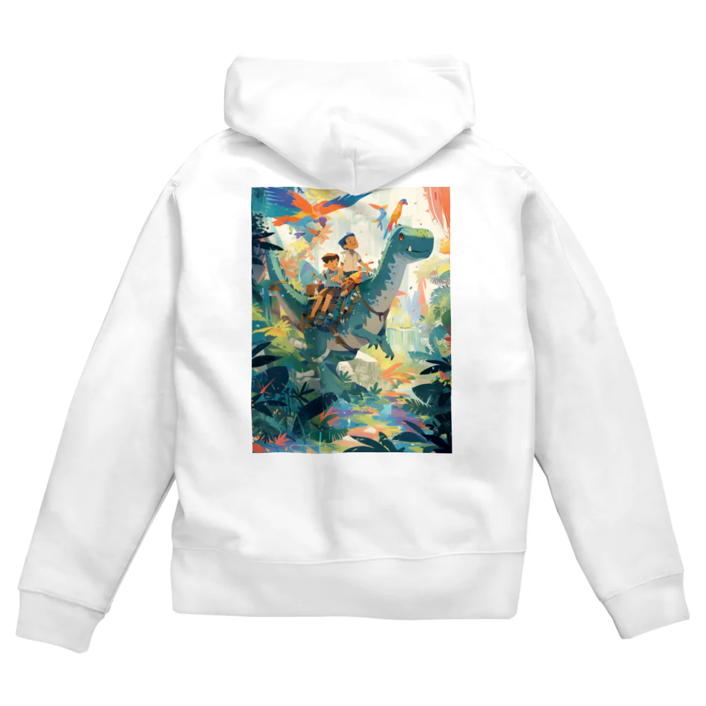 AQUAMETAVERSEの恐竜とジヤングル探検　なでしこ1478 Zip Hoodie