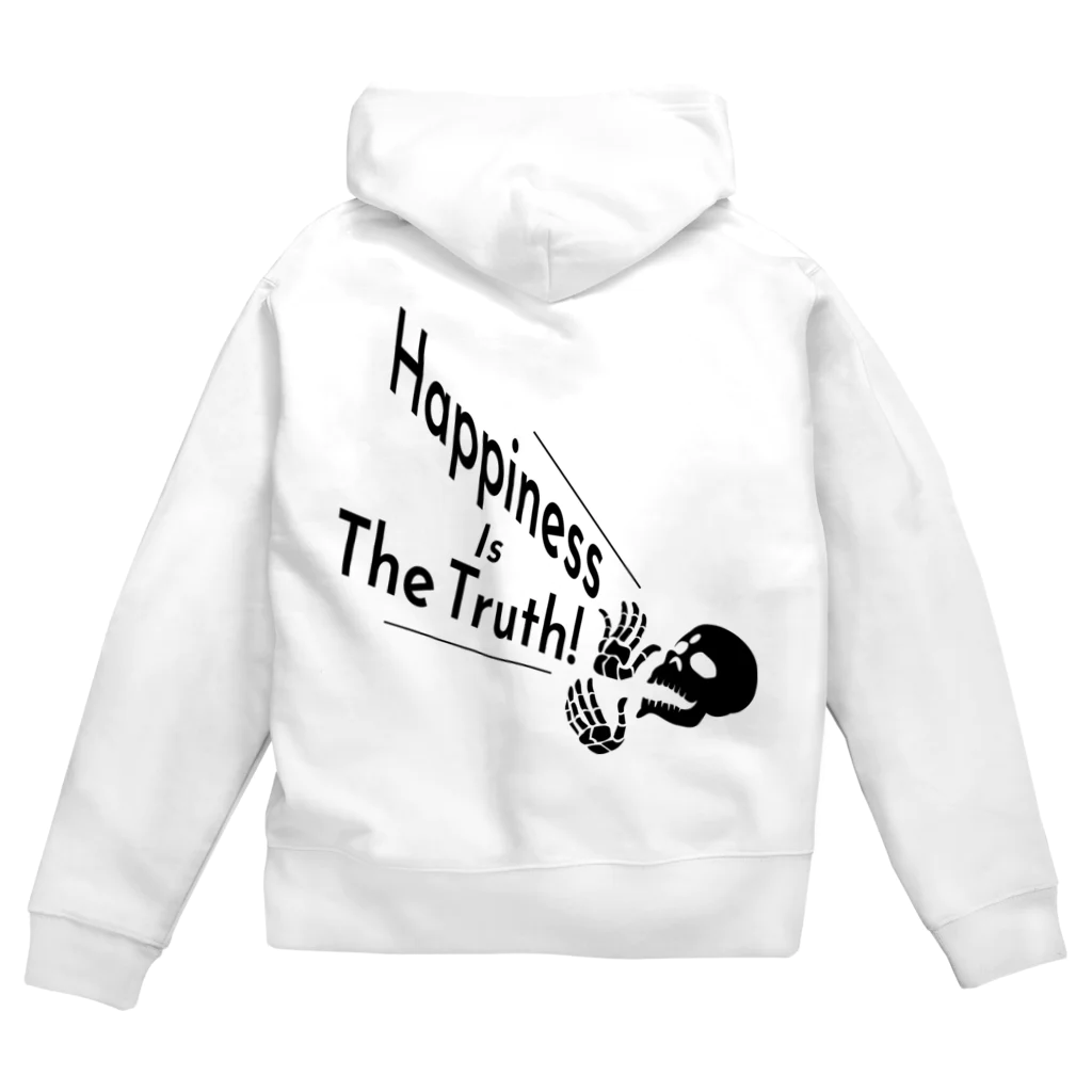 『NG （Niche・Gate）』ニッチゲート-- IN SUZURIのHappiness Is The Truth!（黒） Zip Hoodie