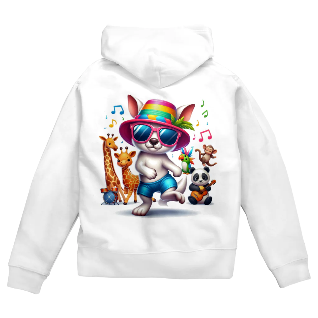 パカオのダンシングアニマル Zip Hoodie