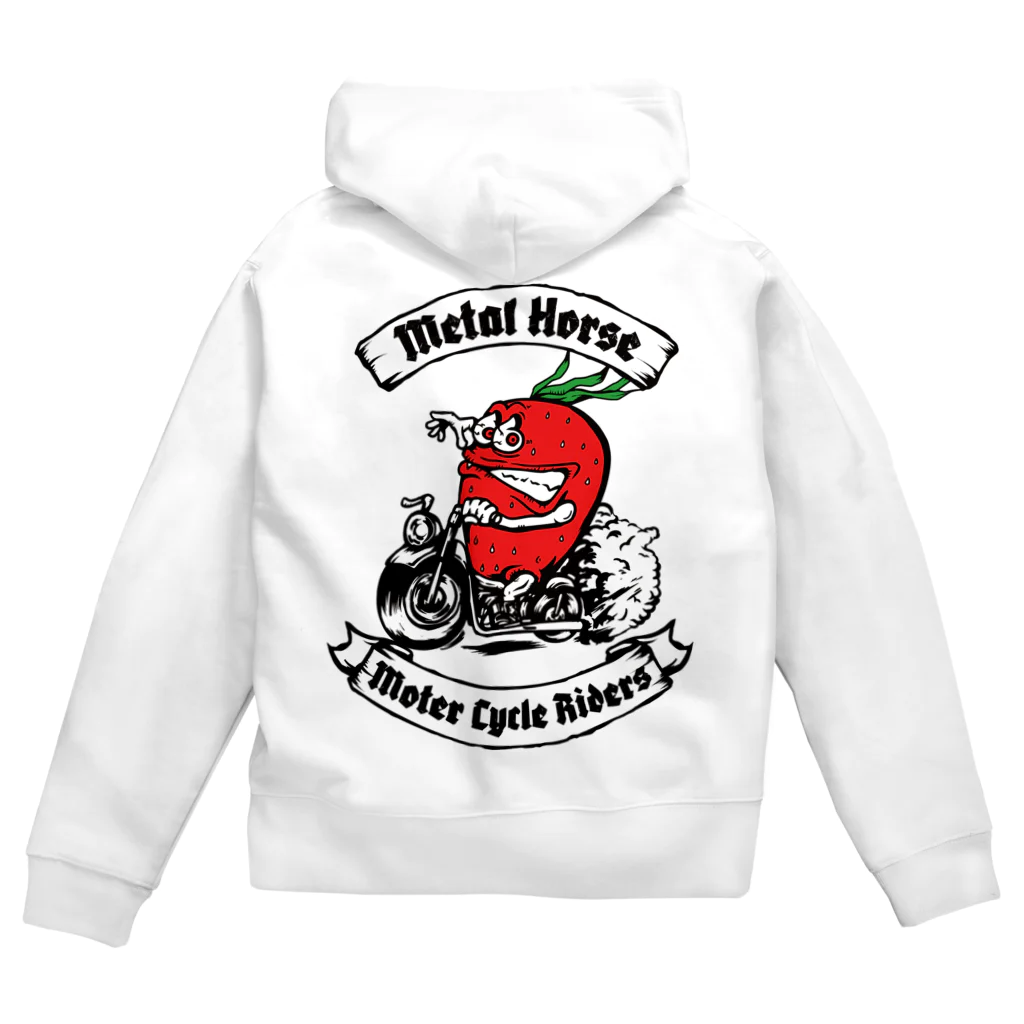 METAL HORSE 金属の馬のMETAL HORSE いちごモンスター Zip Hoodie