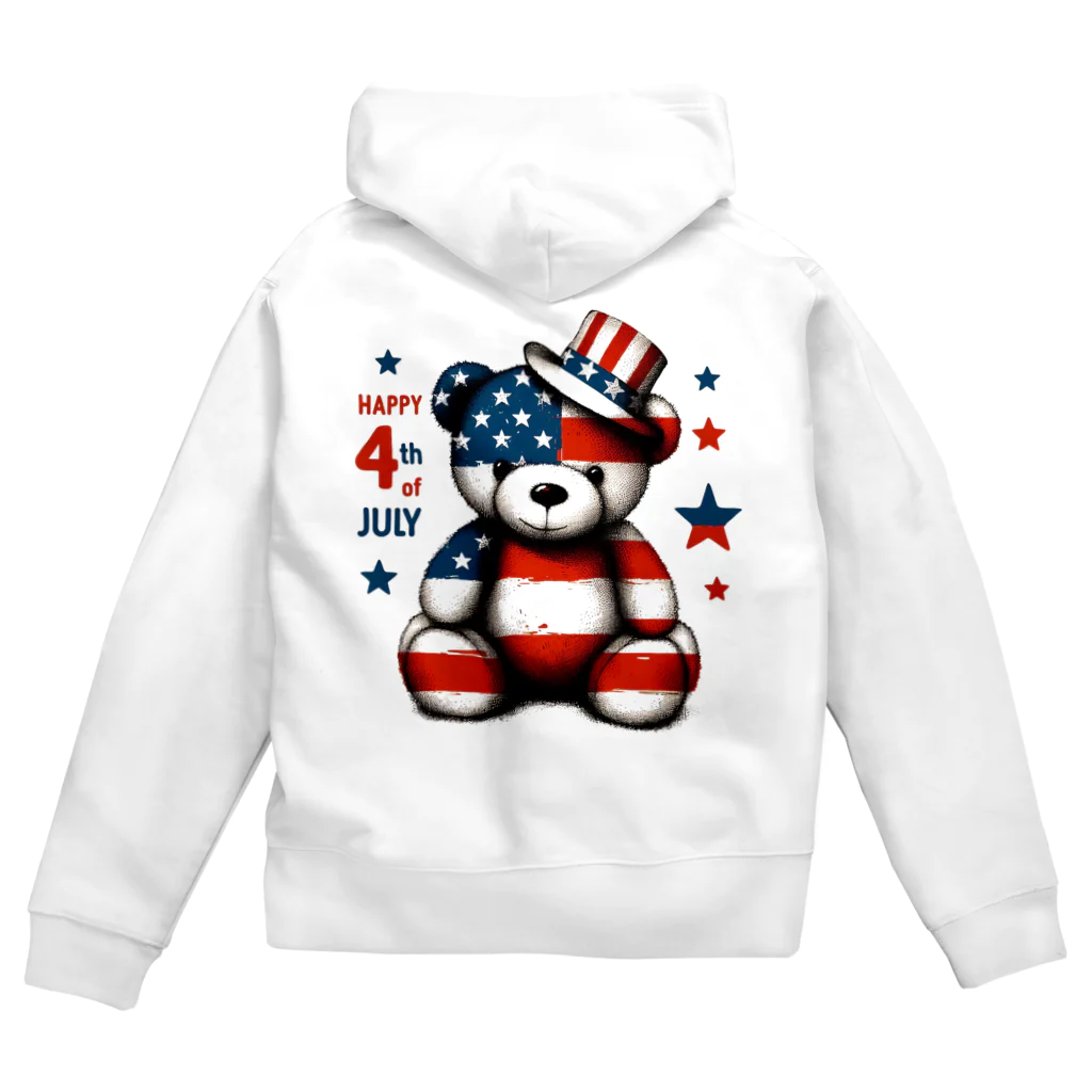 HappyFaceMarketのアメリカ独立記念日テディベア Happy 4th of July Zip Hoodie