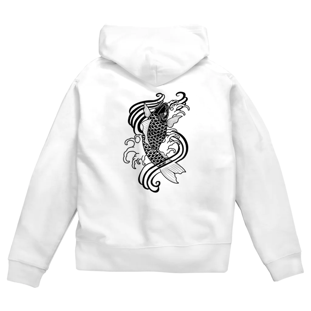 大和の和柄鯉 Zip Hoodie