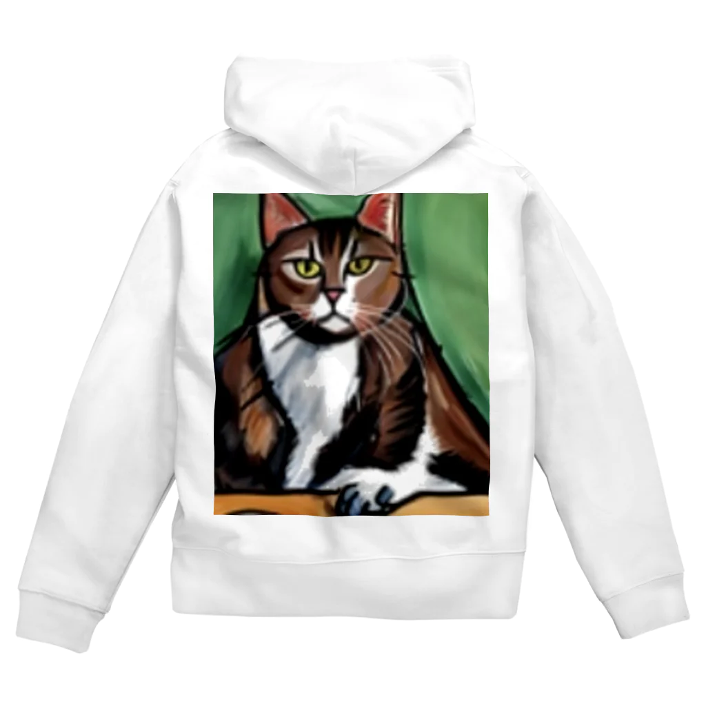 Ppit8のどっしりかまえる猫ちゃん Zip Hoodie