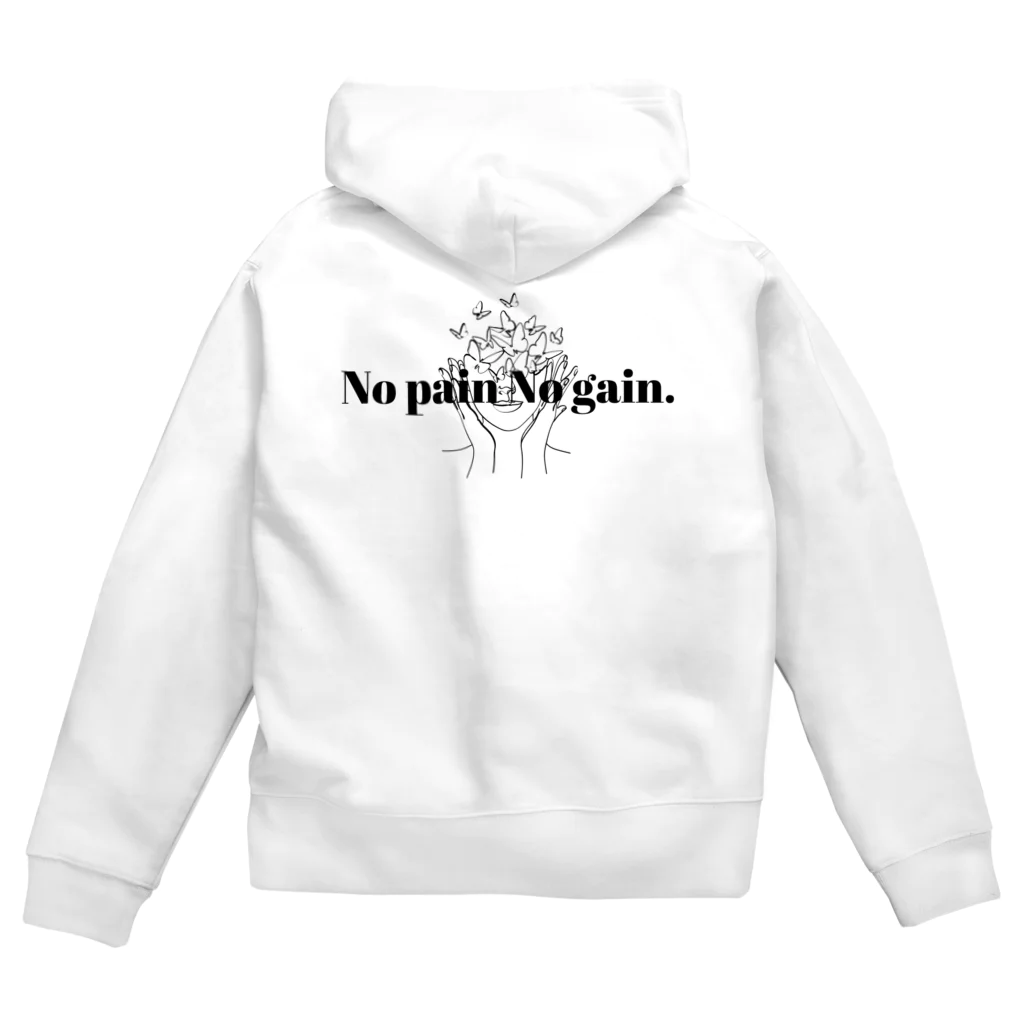 blueingreenのNo pain No gain. Zip Hoodie