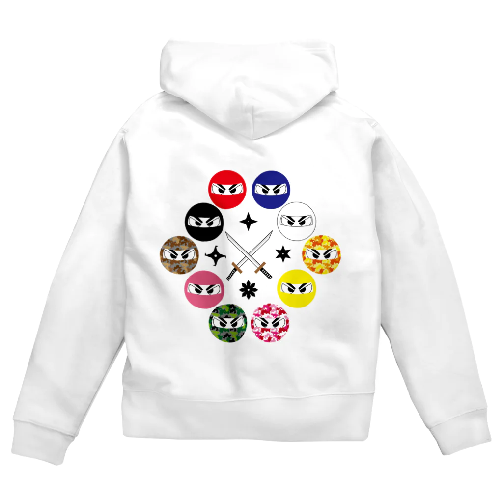 Tossy's colorの【忍び】忍び勢ぞろい Zip Hoodie