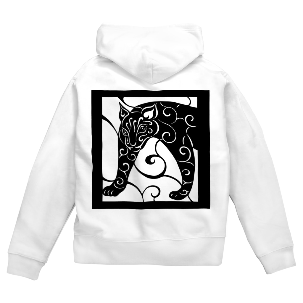 ツバメ堂の唐草のトラA Zip Hoodie