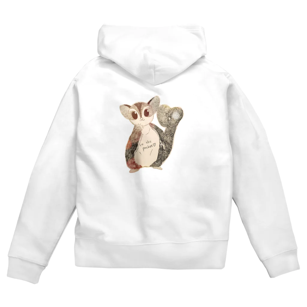 田島 優花のももんがのもずくぅちゃん(カラー) Zip Hoodie