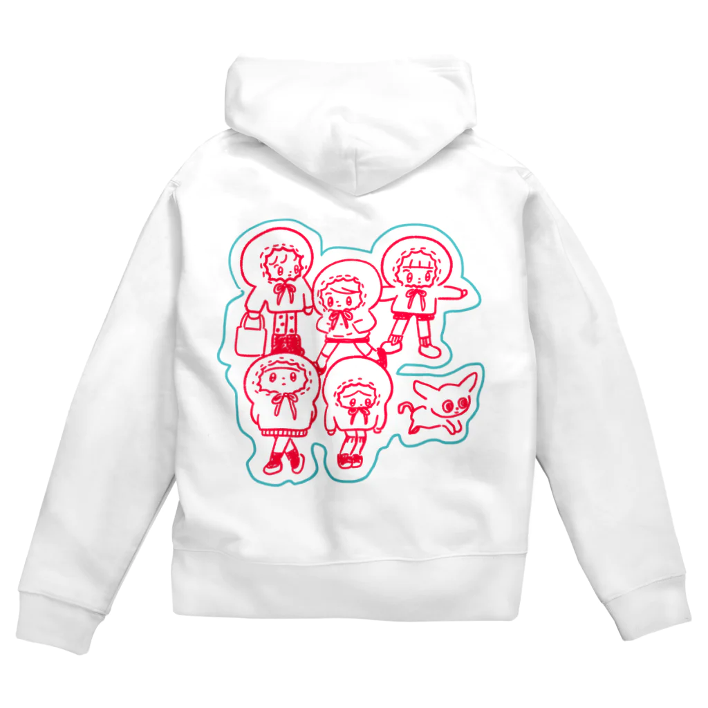 モニョチタポミチのパーカー軍団+チワワ Zip Hoodie