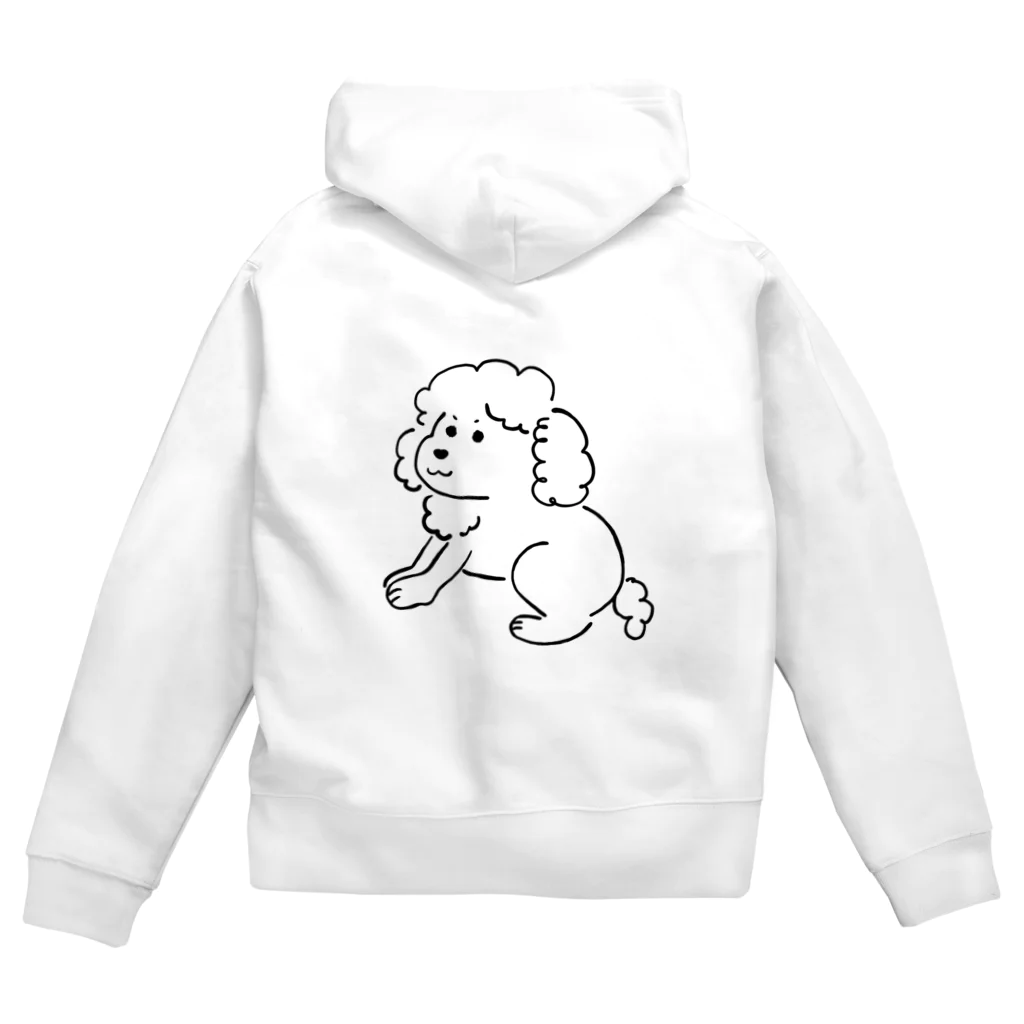 もりながまこのシンプルプードル Zip Hoodie