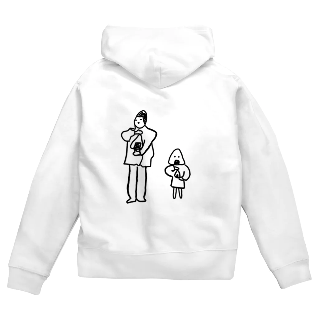 jizabaroneのおにぎり製造者とおにぎり Zip Hoodie