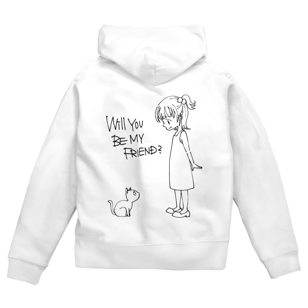 みらくるだっしゅ by HarikoChokanのWILL YOU BE MY FRIEND? Zip Hoodie