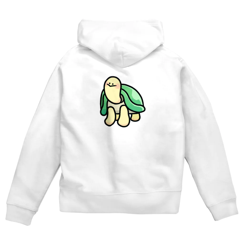 カメちゃん𓆉のツヤっとカメちゃん Zip Hoodie