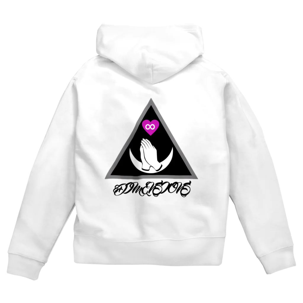 8DIMENSIONSの白っぽい色用hoodie2 ジップパーカー