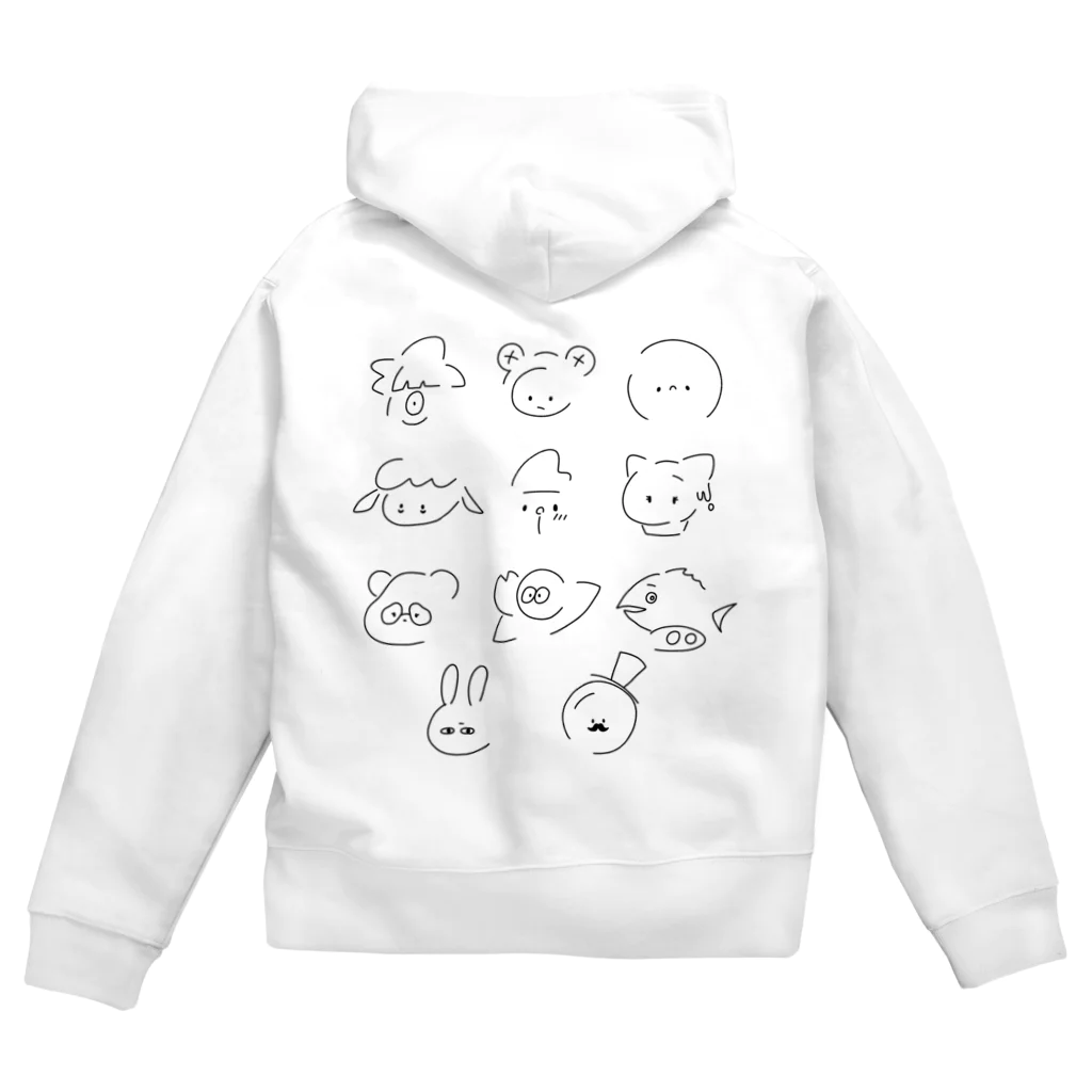 さらだふれんずのしんぷる大集合！（くろ） Zip Hoodie