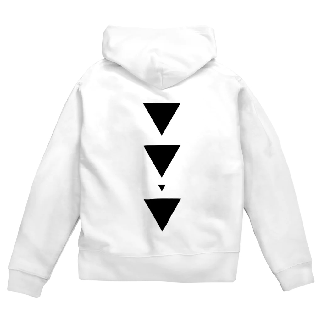 【三角形の穴】の▼5【逆三角形の穴】 Zip Hoodie