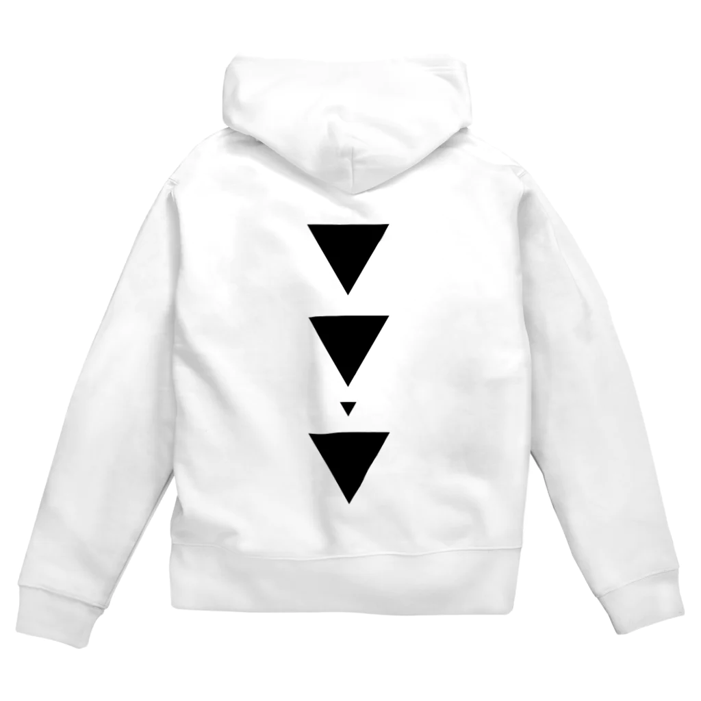 【三角形の穴】の▼5-P【逆三角形の穴】  Zip Hoodie