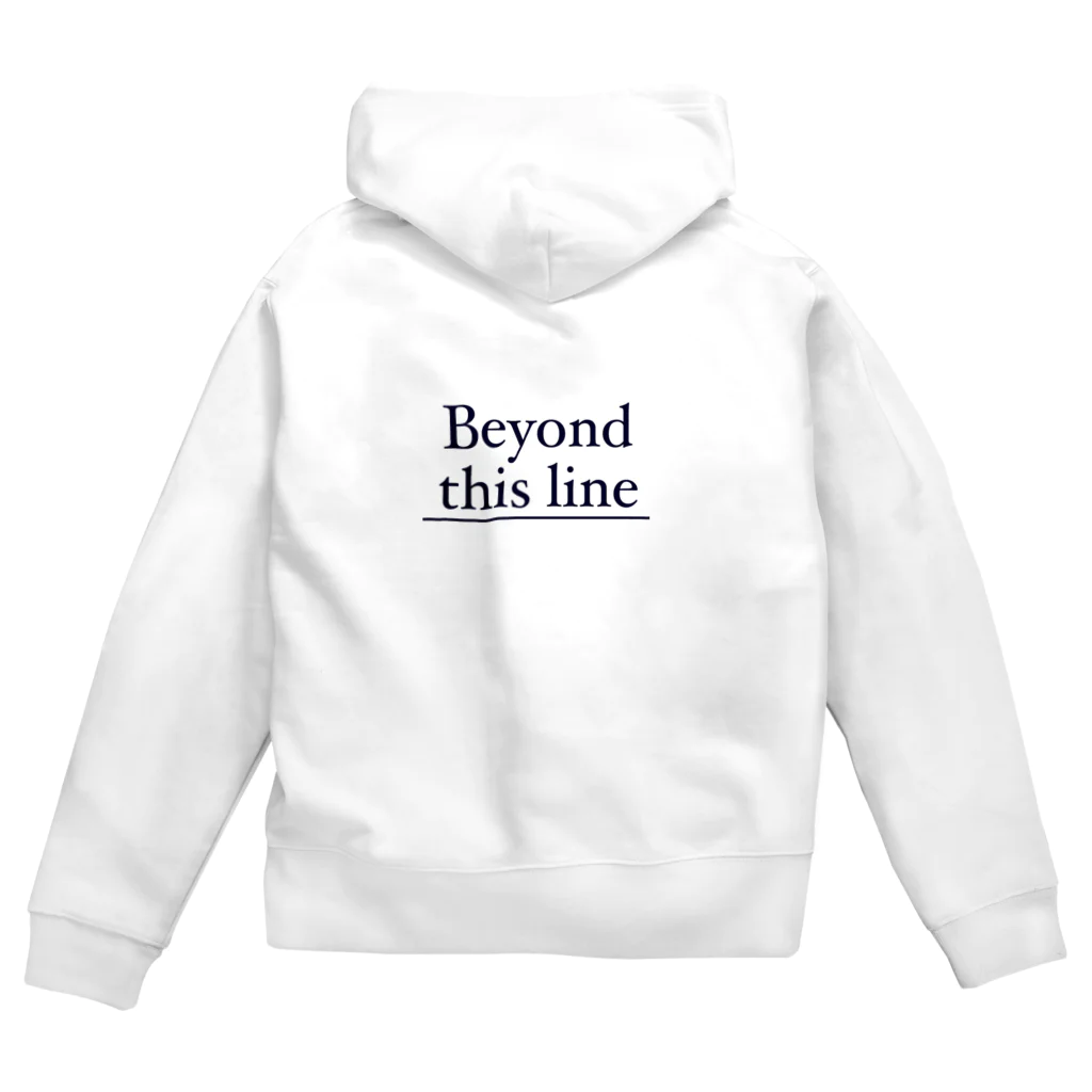 MinorishopのBeyond this line ジップパーカー