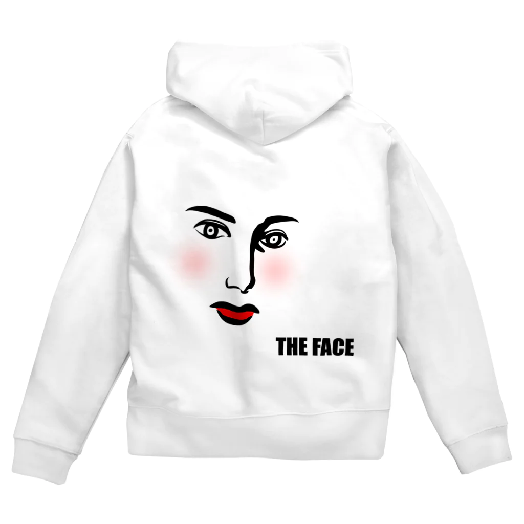 サラスズのTHE FACE2 頬紅・口紅バージョン Zip Hoodie