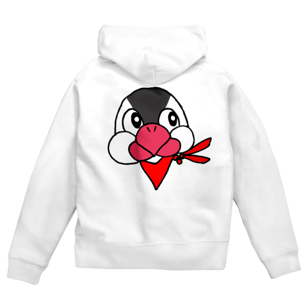 ちょろぴこ🥙の桜文鳥・レッド Zip Hoodie