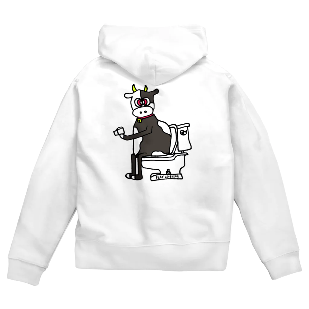 PLAY clothingのTOILET COW ① ジップパーカー