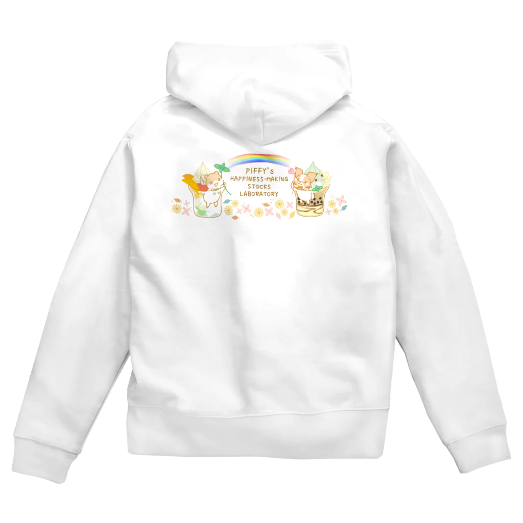 ピッフィーの株式投資Diary@🇺🇸🇨🇳SoftBank group stockのピッフィー＆パッピィー　ワンポイント Zip Hoodie