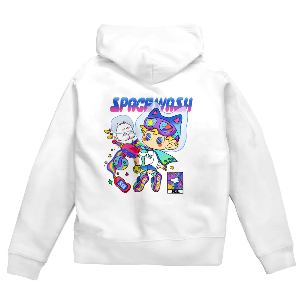 space laundryのスペースウォッシュ～黒地用～ Zip Hoodie