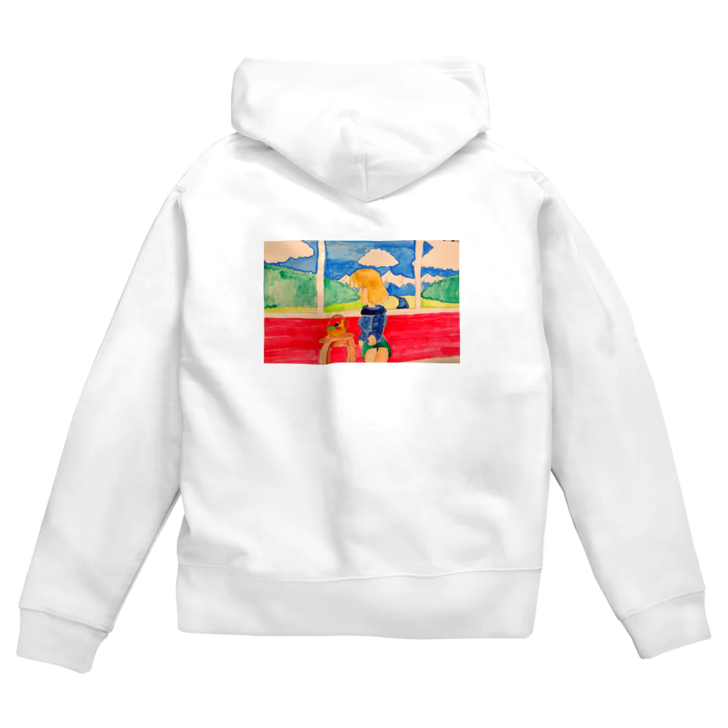 LIONの信仰的ショップの車窓からの風景 Zip Hoodie