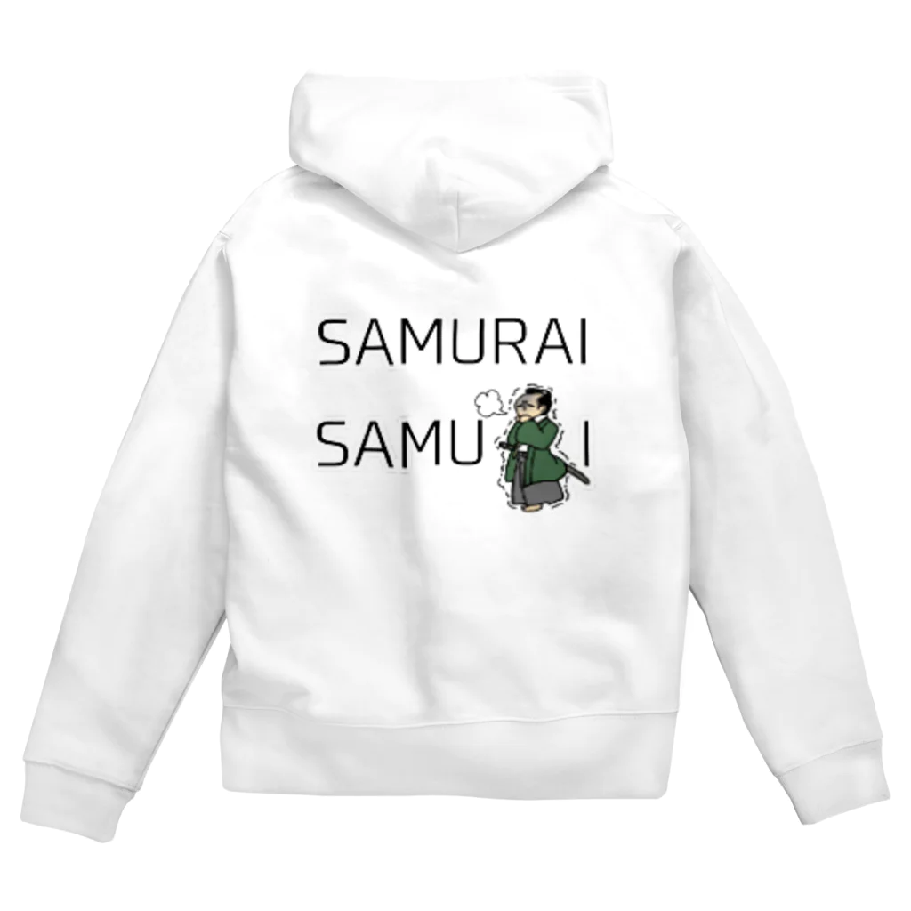 九式の濃い色用侍 Zip Hoodie