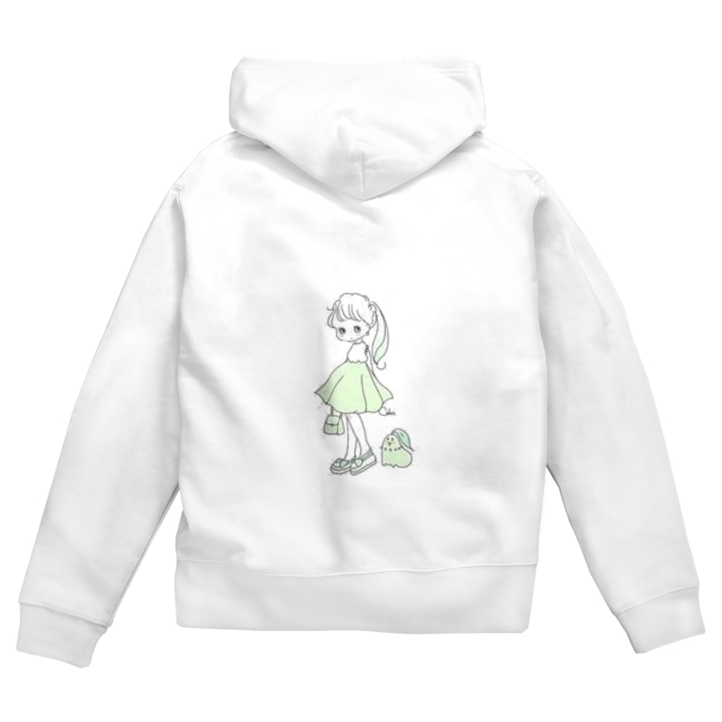 Caho イラスト ゆるカワ女の子 T Shirt 販売ショップ T Shirt Selling Site T Shirt Lovers のジップパーカー通販 Suzuri スズリ