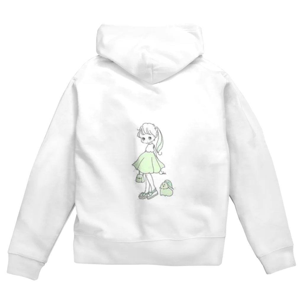 RELAXY のCAHO イラスト　ゆるカワ女の子 Zip Hoodie