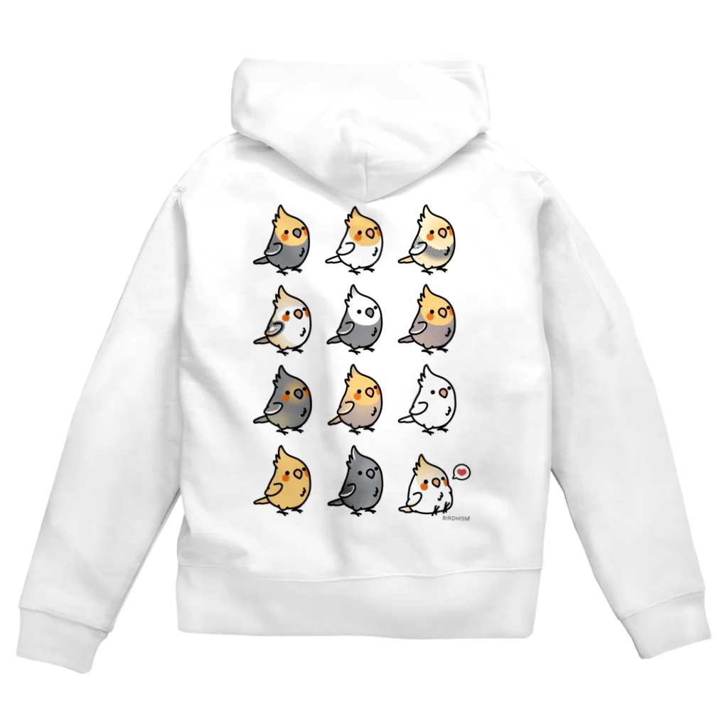 Cody the Lovebirdの（両面）Chubby Bird オカメインコ Zip Hoodie