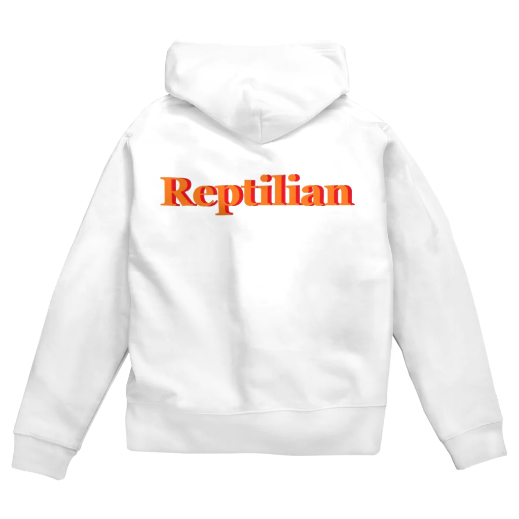 アメリカンベース のReptilian　ヒト型爬虫類　グッズ Zip Hoodie