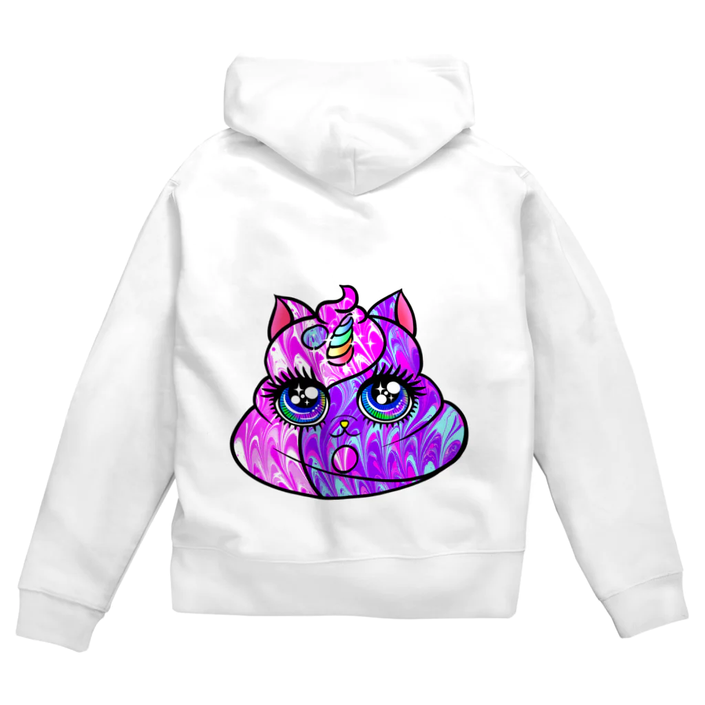 ナマコラブ💜👼🏻🦄🌈✨のUNCHI UNICORN CAT Zip Hoodie