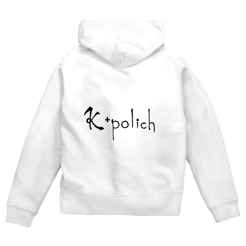 K+polich by SORAのK+polich かぽべあ　バックロゴ ジップパーカー