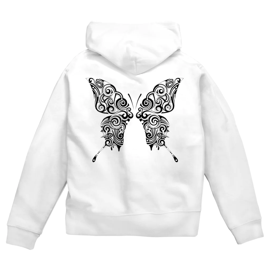 YASのButterfly (Black) ジップパーカー