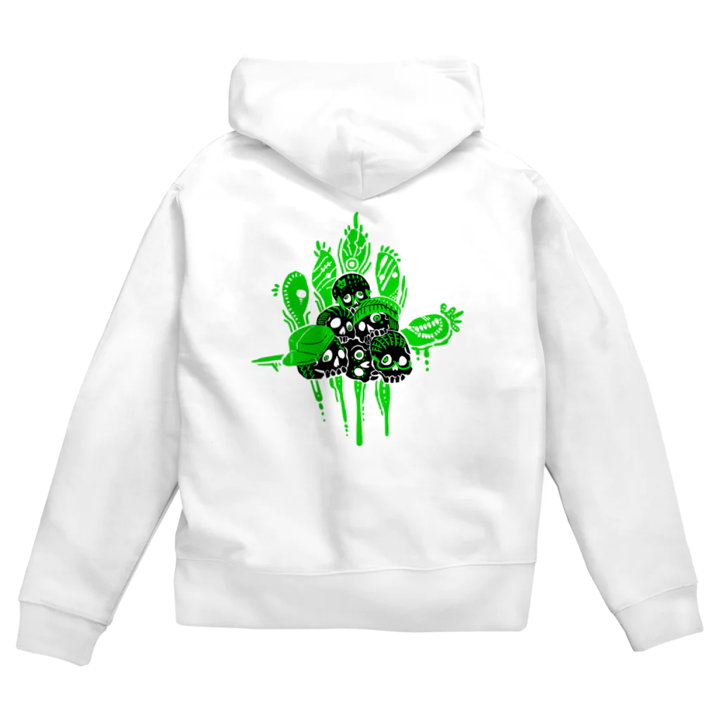 テラちん侍のノーワンシリーズ(緑) Zip Hoodie