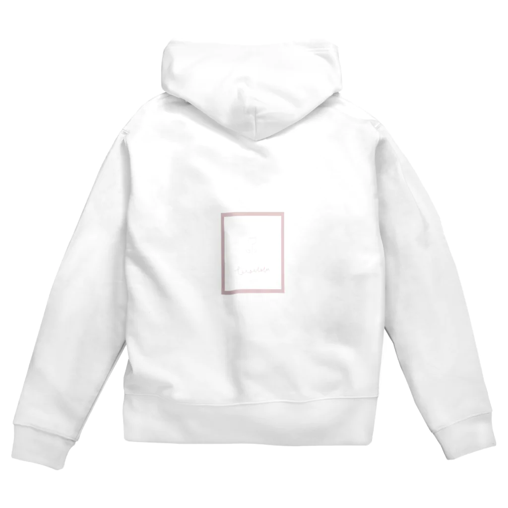 rilybiiのピンクの線画🌷チューリップ Zip Hoodie