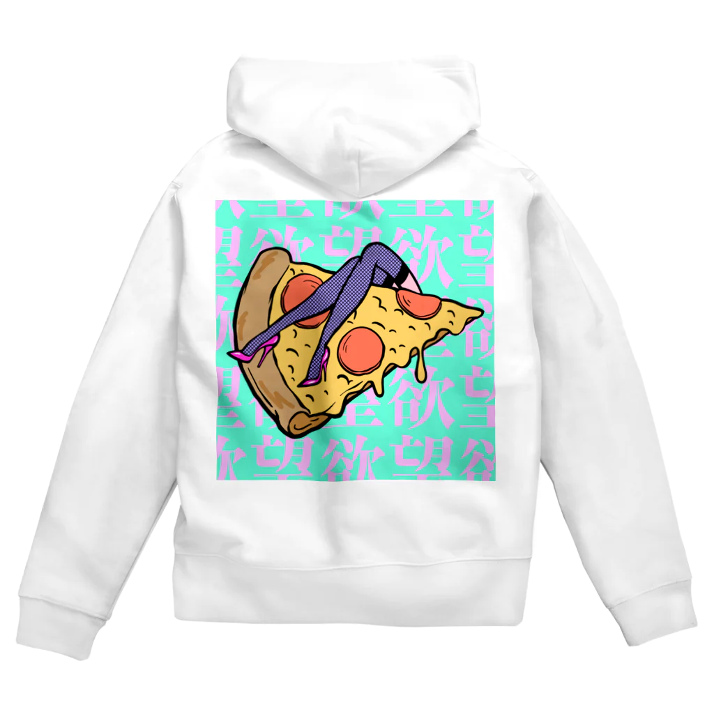 Mieko_Kawasakiの欲望のピザ🍕　GUILTY PLEASURE PIZZA HIGH HEEL Zip Hoodie