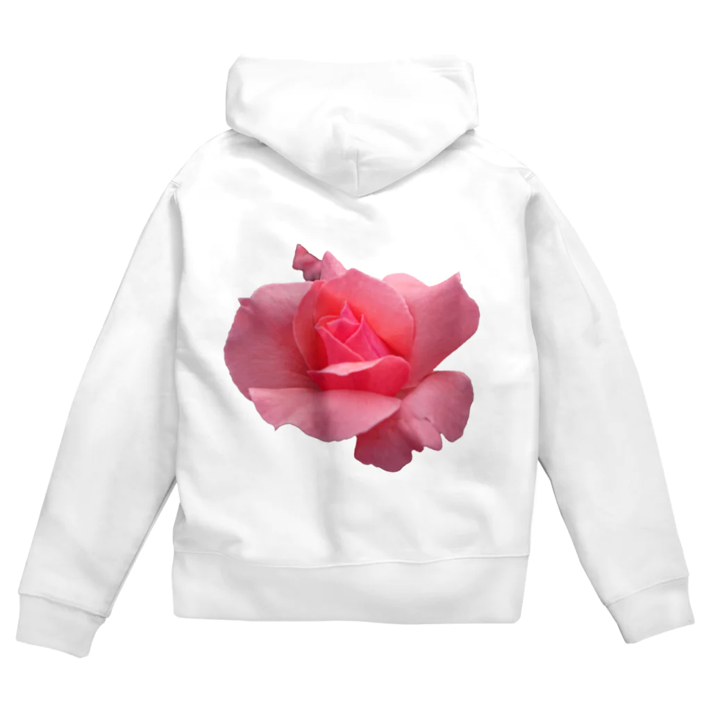 でおきしりぼ子の実験室のThe Rose (Half-blooming) Zip Hoodie