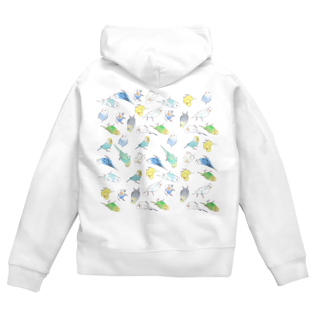 まめるりはことりのめっちゃセキセイインコちゃん【まめるりはことり】 Zip Hoodie