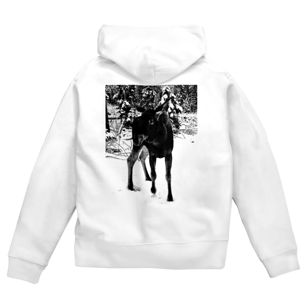 PionikkoのヘラジカのMervi Zip Hoodie