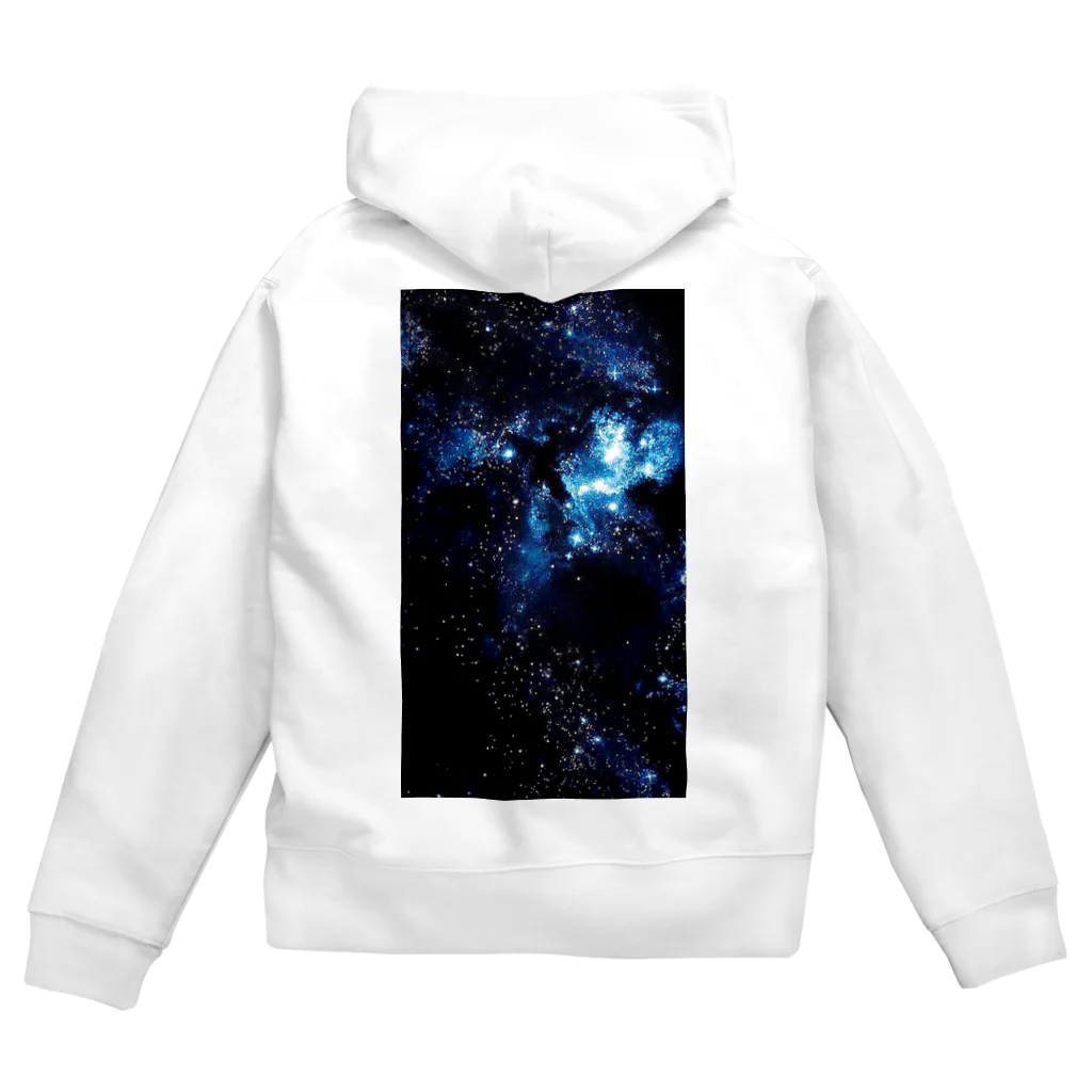 ya-pyの宇宙 ギャラクシー ブルー 星 青 Zip Hoodie