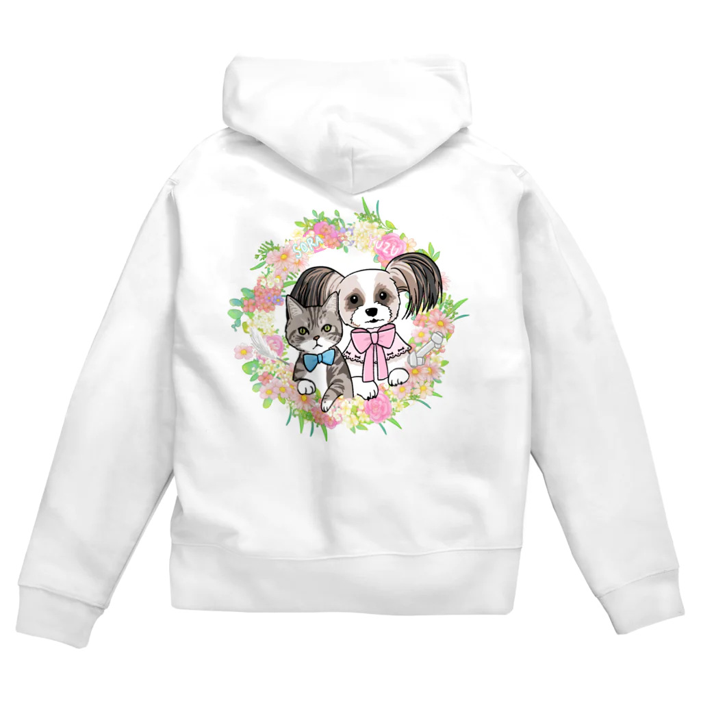 りこ＠ミニチュアダックスフンドのゆずさん専用ジップパーカー Zip Hoodie