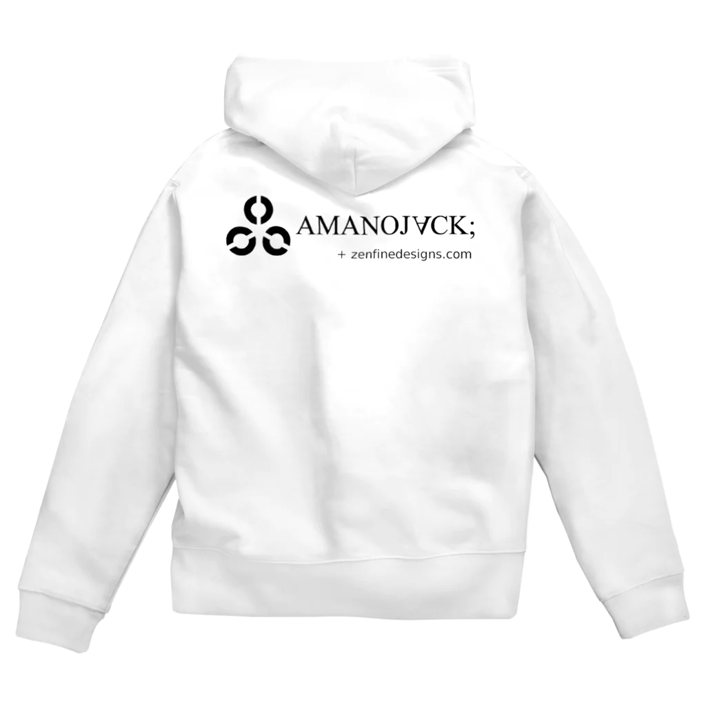 AMANOJVCKの透過！AMANOJVCKロゴ ジップパーカー